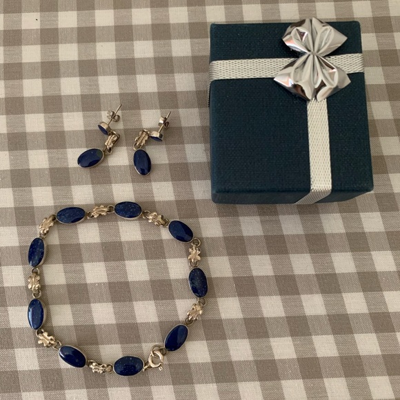 ✨Host Pick✨ Lapis Earrings & bracelet Set - Picture 2 of 3